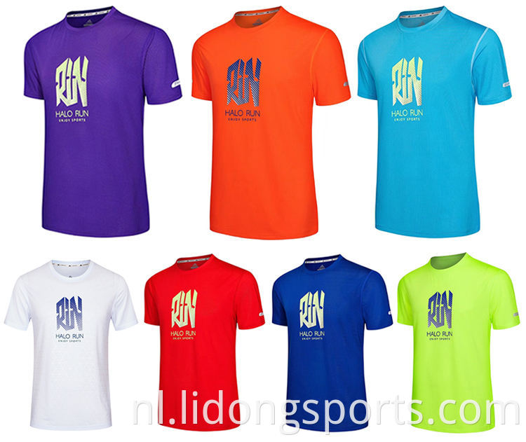 Goedkope Gym Fit Sneldrogende Polyester Lopende T-shirt Dames Duidelijke Custom Sport T-shirt